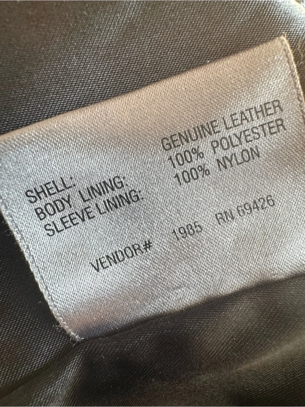 Wilsons Black Genuine Leather Jacket - Classic Zip Front